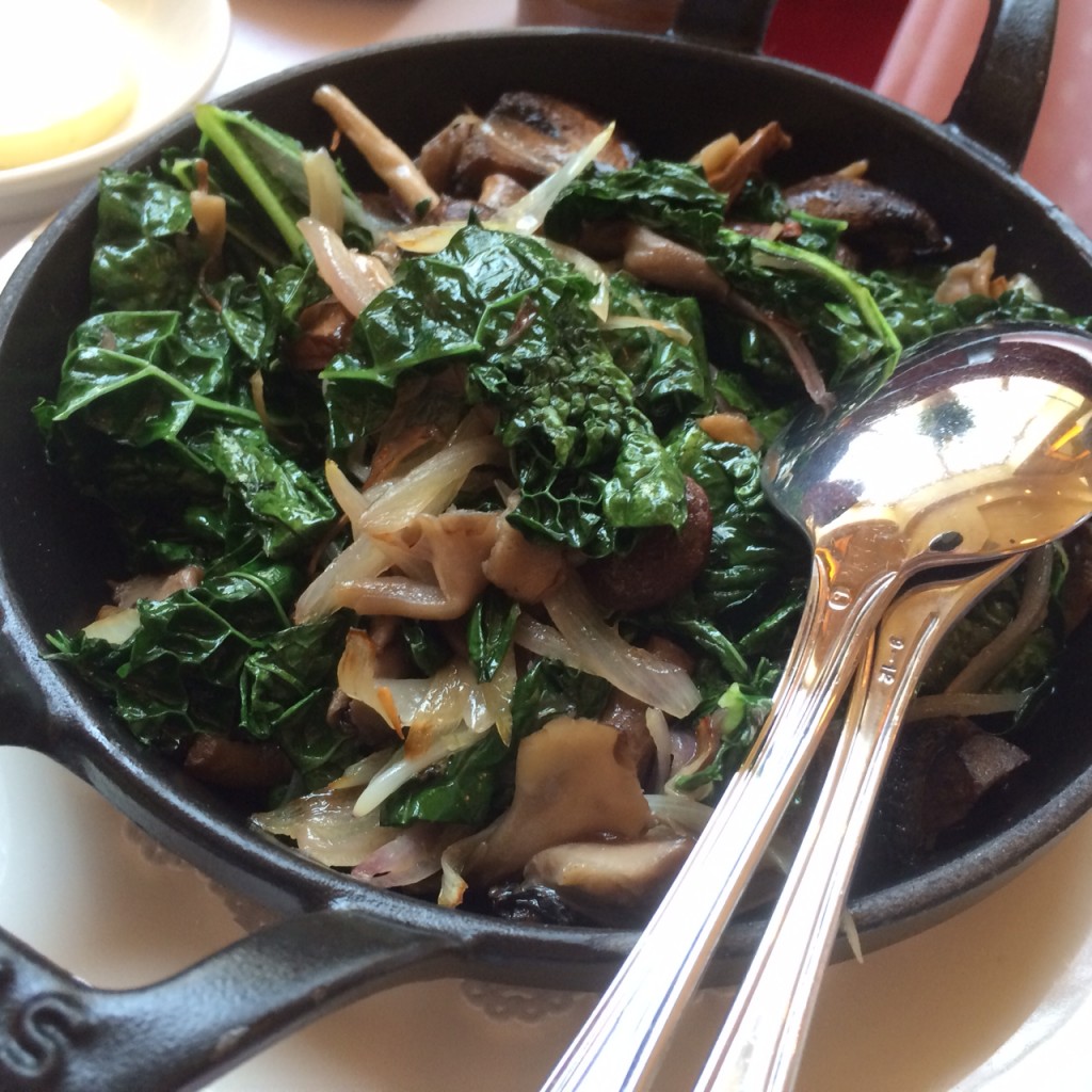 Mushrooms With Kale and Shallots