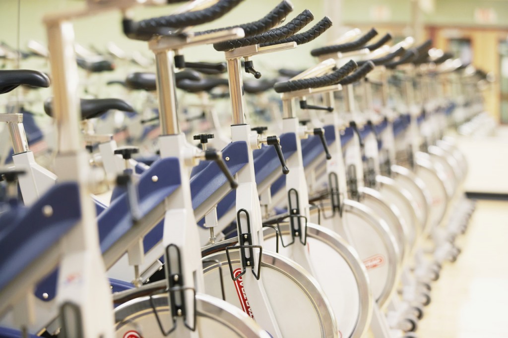 Row of Exercise Bikes