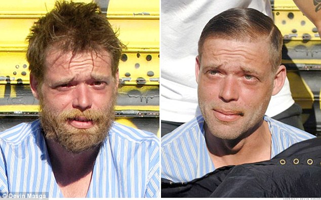 Homeless Before & After Photo: Devin Masga