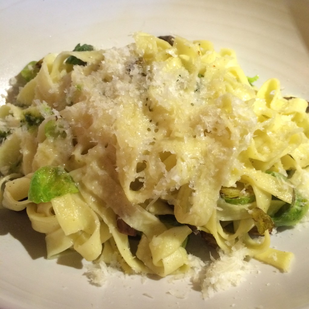Fettucine with Caramelized Brussel Sprouts