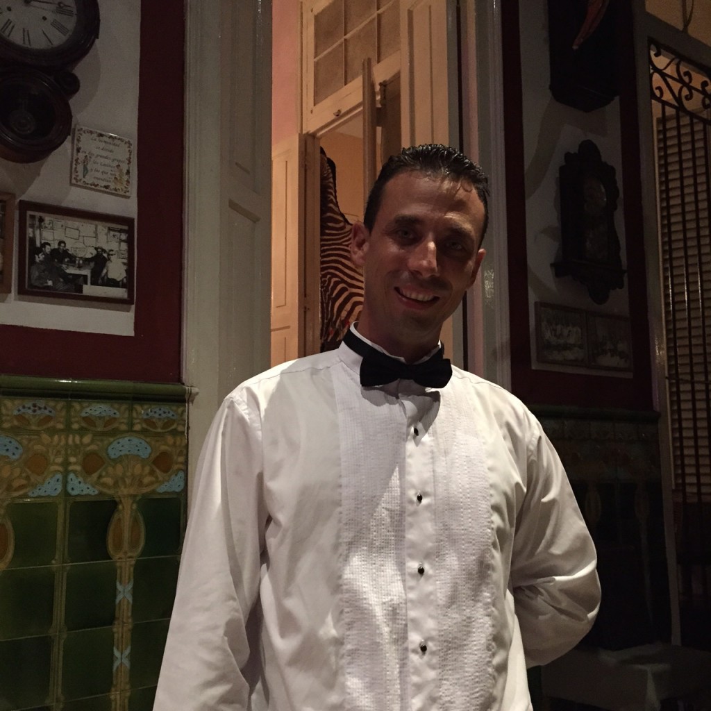 Waiter at San Cristobel