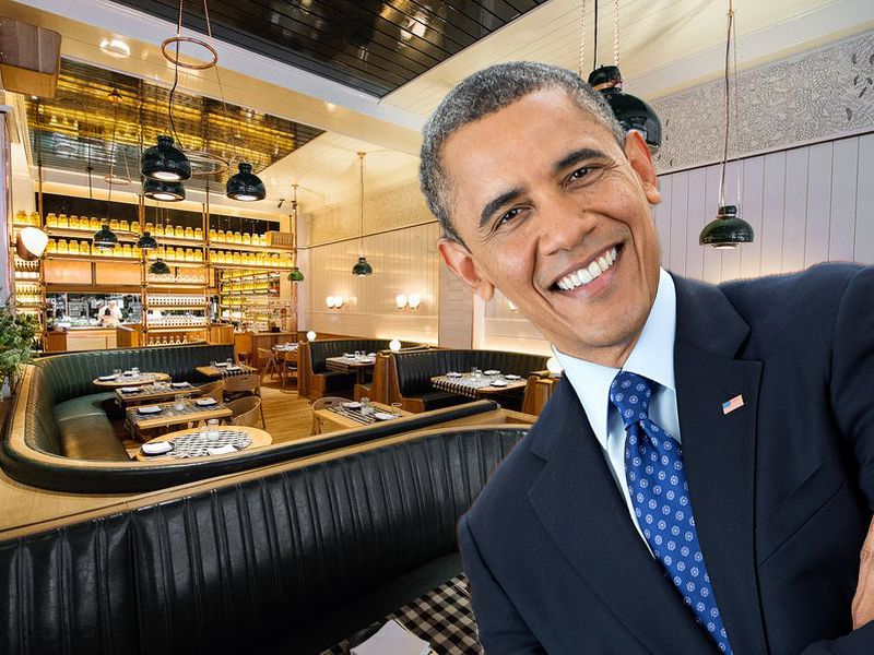 President Obama At Upland  photo:eater.com/Daniel Krieger