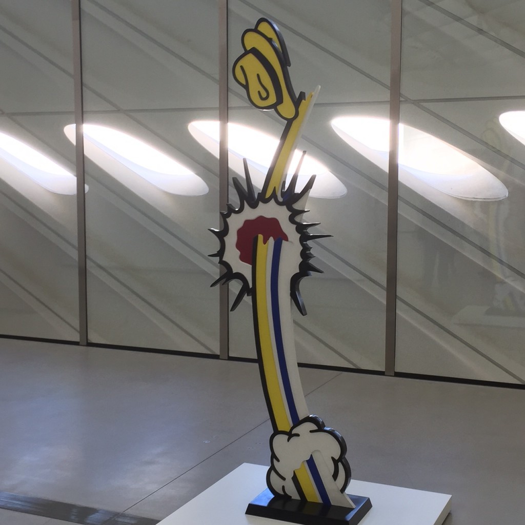 Roy Lichtenstein, Coup de Chapeau II, 1996, painted and patinated bronze.