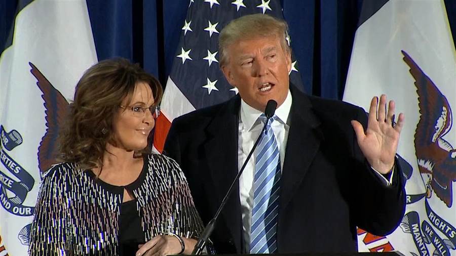 Sarah Palin, Donald Trump photo:today.com