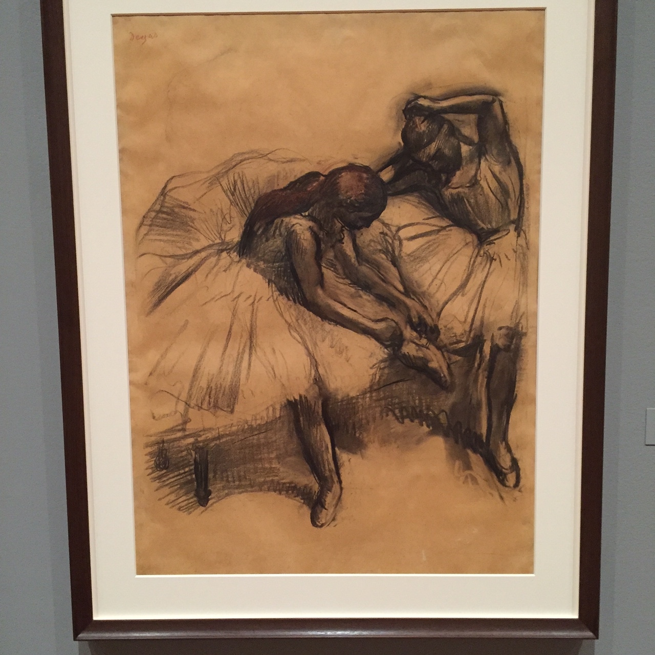 Two Dancers 1905/Charcoal and pastel on tracing paper