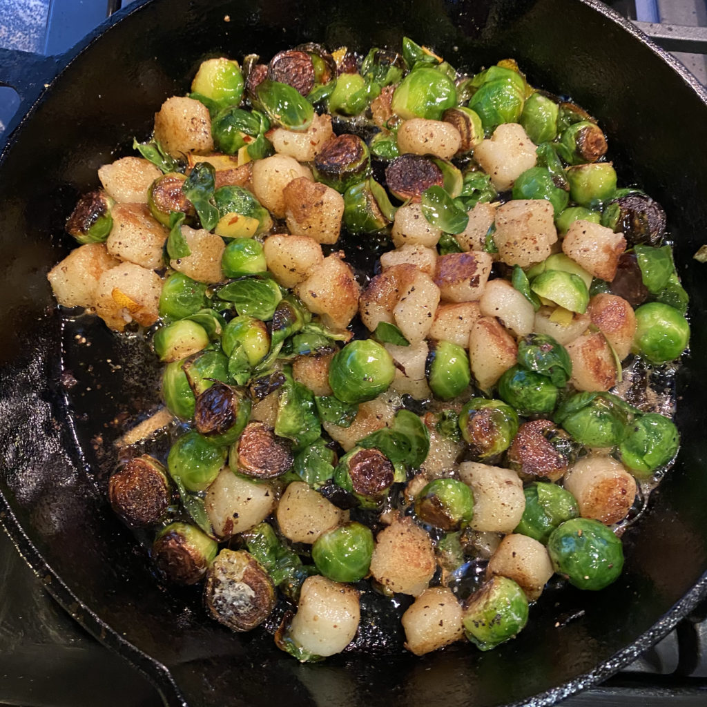 Roasted Brussel Sprouts with Cauliflower Gnocchi…
